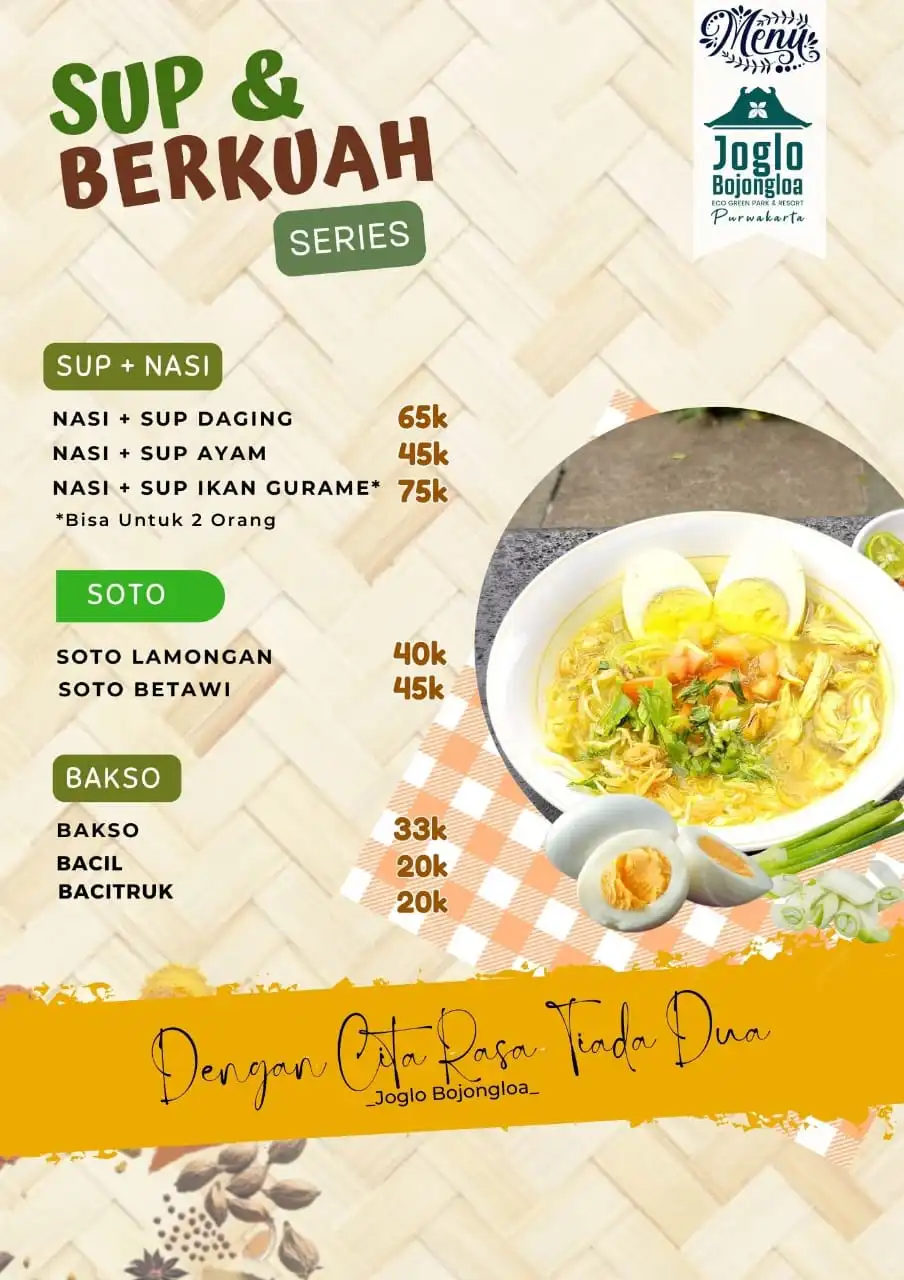 Menu joglo bojongloa 10
