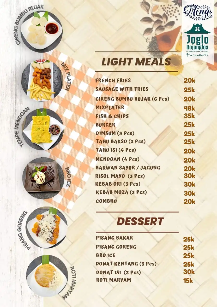 Menu joglo bojongloa 8